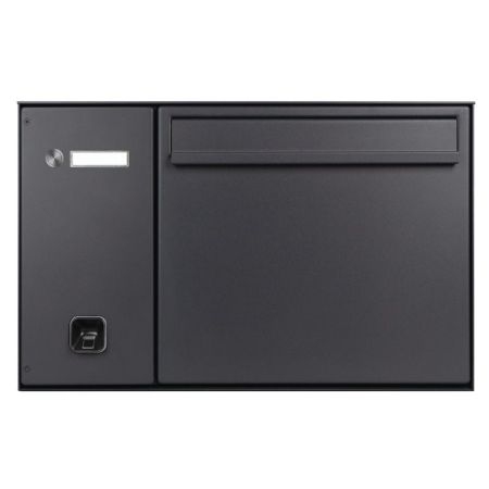 HELLO Aufputz-Briefkasten mit ekey sLine Fingerprint ohne Intercom. Zeitlich limitierte Edition für moderne Zutrittskontrolle per Fingerabdruck und hochwertige Eingangsbereiche