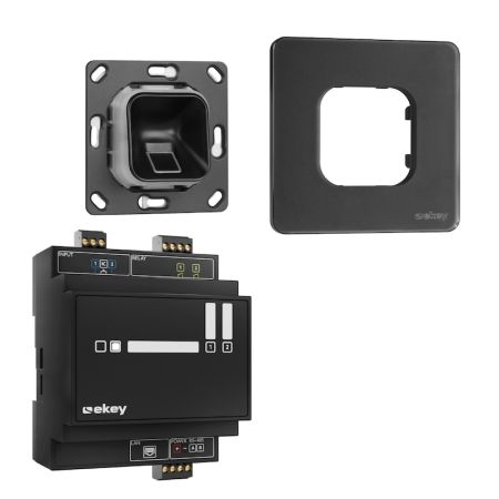 ekey xLine Fingerprintset Unterputz Glas Schwarz #203704