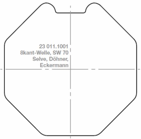 elero Adapterset Motorkupplungset RevoLine M Profilrohr 8-kant, SW70mm #230110001