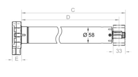 elero VariEco L120 NHK Universalmotor mit Nothandkurbel #369650001