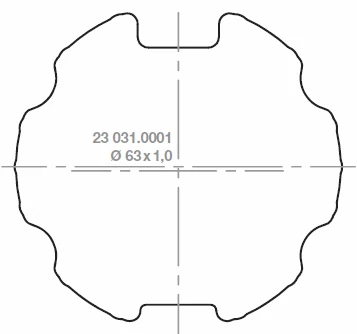 elero Adapterset RevoLine M Nutrohr 63 mm 230310001