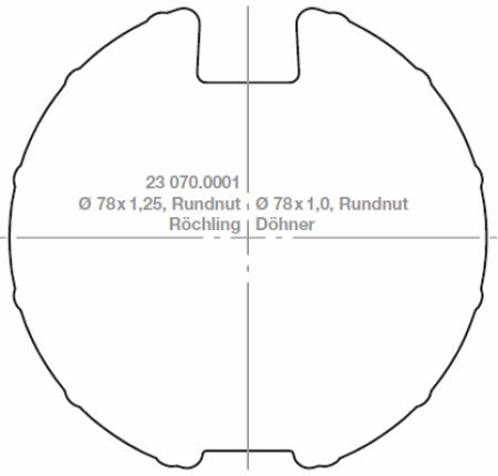 elero ➤Adapterset Motorkupplungset RevoLine L, Nutrohr, Ø 78x1,0 mm Rundnut Döhner, Ø 78 x 1,25 mm✓ #230700001✓ online kaufen✅