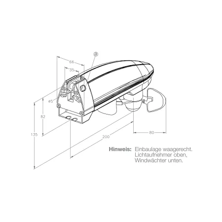 elero Aero-868 Plus solarbetriebener Funk Licht- und Windsensor bidirektional #284800006