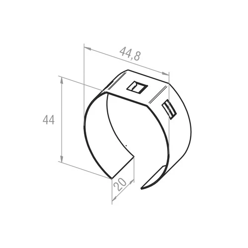 elero Einhängeklammer für 50-mm-8-kant-Welle #133018501