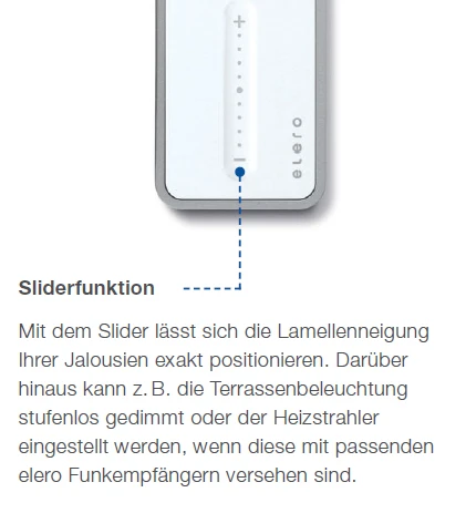 elero MonoCom Slide 1-Kanal Handsender mit Sliderfunktion #284350002