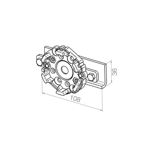 elero Motorlager Klemmlager für Rollenlagerhalter, max. 30Nm #236157201