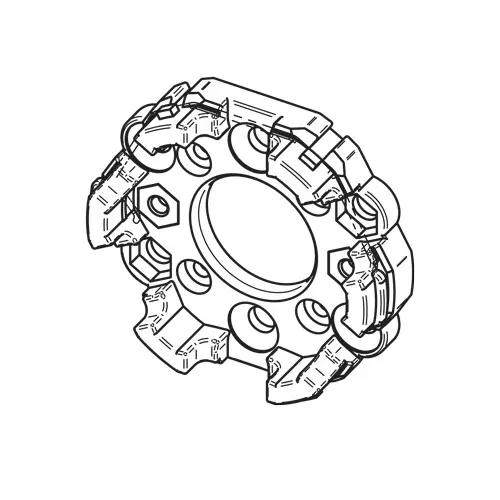 elero Motorlager Teilkreis 48mm mit Muttern 2xM5, Teilkreis 60mm #230030401
