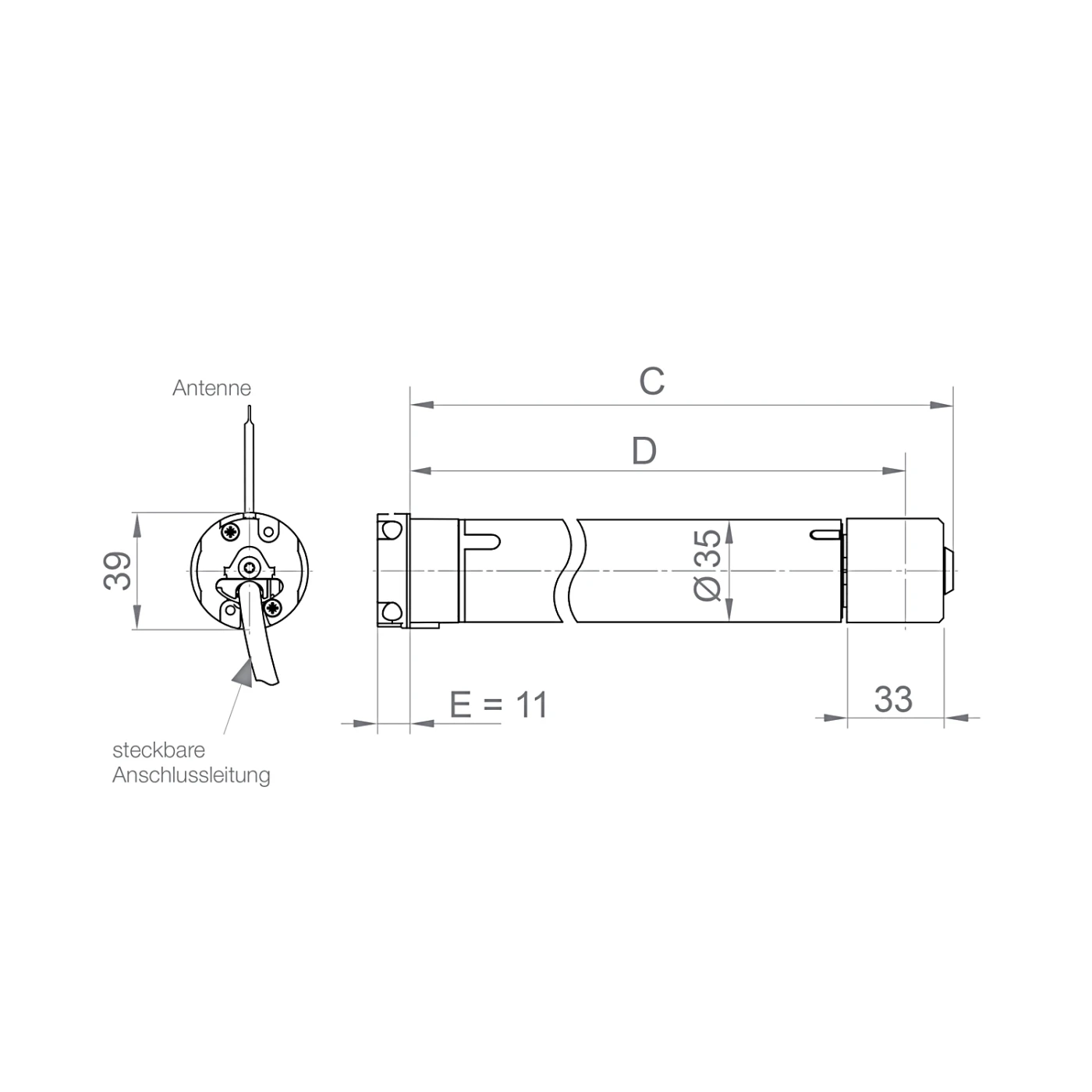 elero RolTop S1,5/70-868 Funk-Rollladenmotor 1,5Nm #302220006