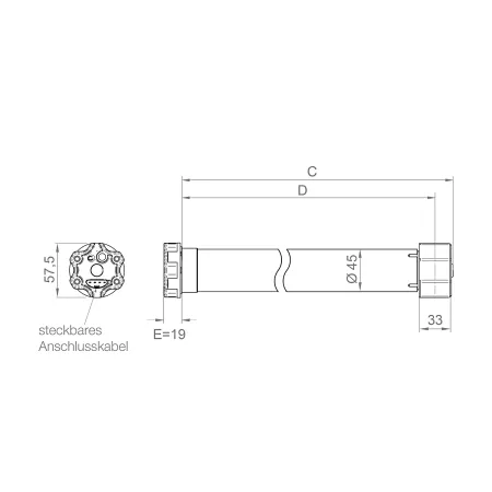 elero SunTop M20 SH Markisenmotor (mit geräuschloser Softbremse) # 397310001