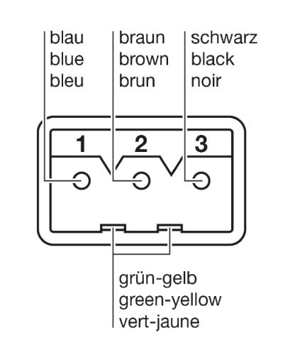 Geiger M56K042 / 627150 Anschlussleitung Hirschmann-Stecker STAS 3 L=0,9m