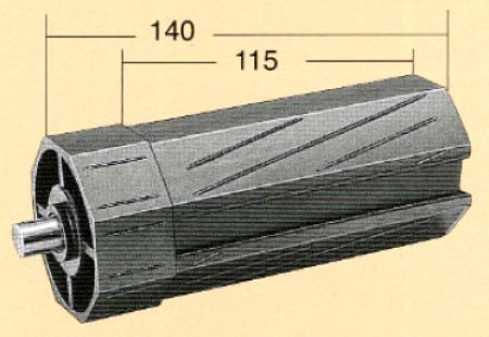 Rollladenkapsel lang 10600 Kapsel 60 mm 8-kant, Länge 140 mm