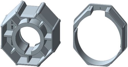 Rademacher ➤ Adapter/Mitnehmer-Set AM60-SW70 für 70er Achtkantstahlwelle✓ #93700148✅ online kaufen!