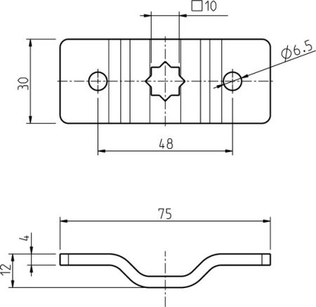 Rademacher Antriebslager gekröpft 30mm,10mm Stern,Teilkreis 48 Typ 4010-02 #94401002