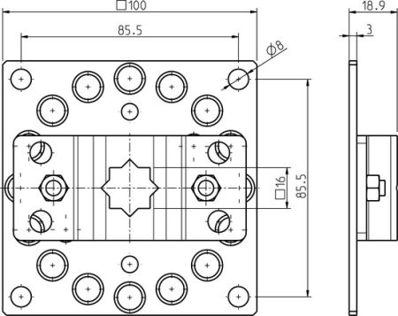 Rademacher Antriebslager auf Grundplatte inklusive Schrauben und Muttern Typ 4016-14 #94401614