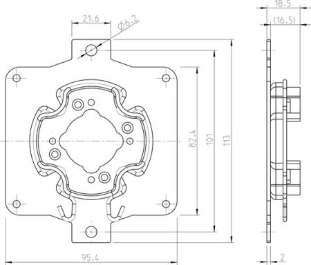 Rademacher Click-Antriebslager für Stakusit Aufsatzrollladenkästen Typ 4015K-07 #94401507
