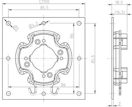 Rademacher Click-Antriebslager für VEKAVARIANT und Exte Aufsatzrollladenkästen Typ 4015K-13 #94401513