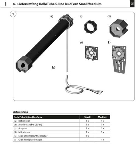 Rademacher SLDM 40/16PZ RolloTube S-line DuoFern Medium 40 Nm #23604075
