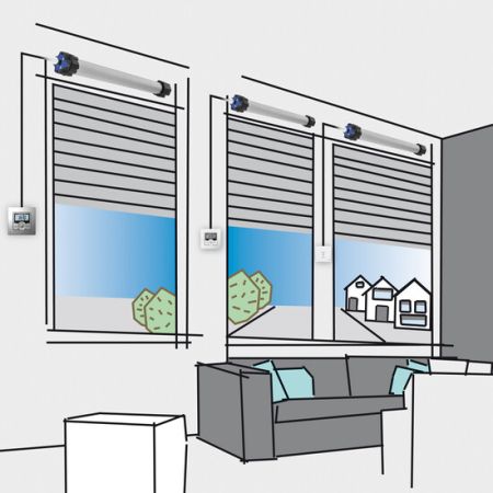 Rademacher Troll Comfort DuoFern (inkl. Abdeckrahmen), Aluminium Typ 5665-AL #36500582