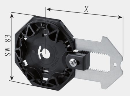 SELVE Spannlager für Vorbaurollladen Kopfstücke 120 - 165mm ohne Klipsung (o. Abb.) #280192