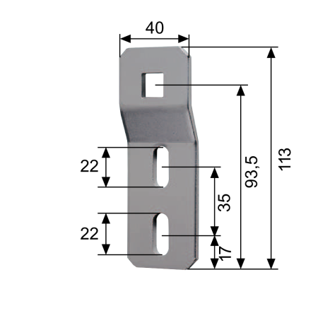 SELVE Motorlager für Rollladenfertigkästen St-verzinkt, mit Innenvierkant 12mm, Verkröpfung 9mm (o. Abb.)#281920