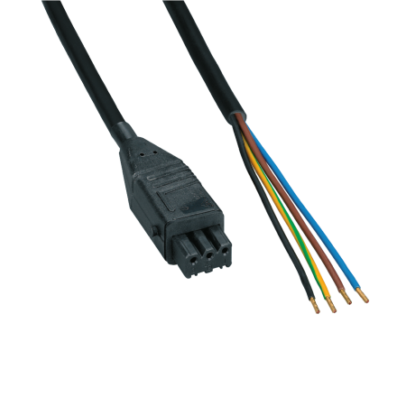SELVE Netzzuzleitung mit Hirschmann-Stecker STAK3 4-adrig Länge 3m, Gummi, schwarz (o. Abb.) #290186