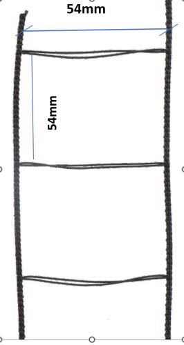 Leiterkordelband für Flachlamelle 50mm, Teilung 42mm #142001201