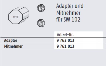 Somfy ➤ Adapter und Mitnehmer für Achtkant SW 102 Baureihe 60 #9762013 #9761013✅ online kaufen!