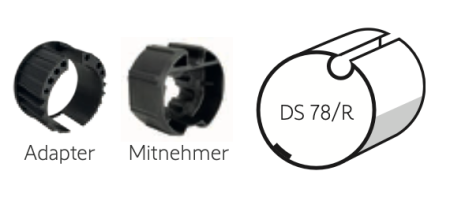 Somfy ➤ Adapter und Mitnehmer für DS 78/R Rundnut Baureihe 60 #9707640 #9761005✅ online kaufen!