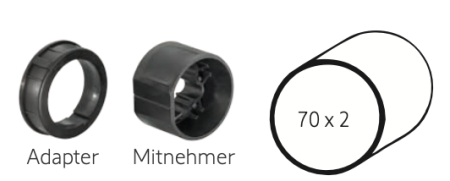Somfy ➤ Adapter und Mitnehmer für Ø 70 x 2,0 Baureihe 60✅ #9701129 #9420313