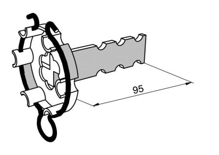 Somfy ➤ Eingipslager mit Federring und kleiner Öse für Baureihe 50/60 #9763505