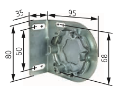 Somfy ➤ Flansch-Antriebslager mit Federring und kleiner Öse für Baureihe 50/60 #9410651✅ online kaufen!