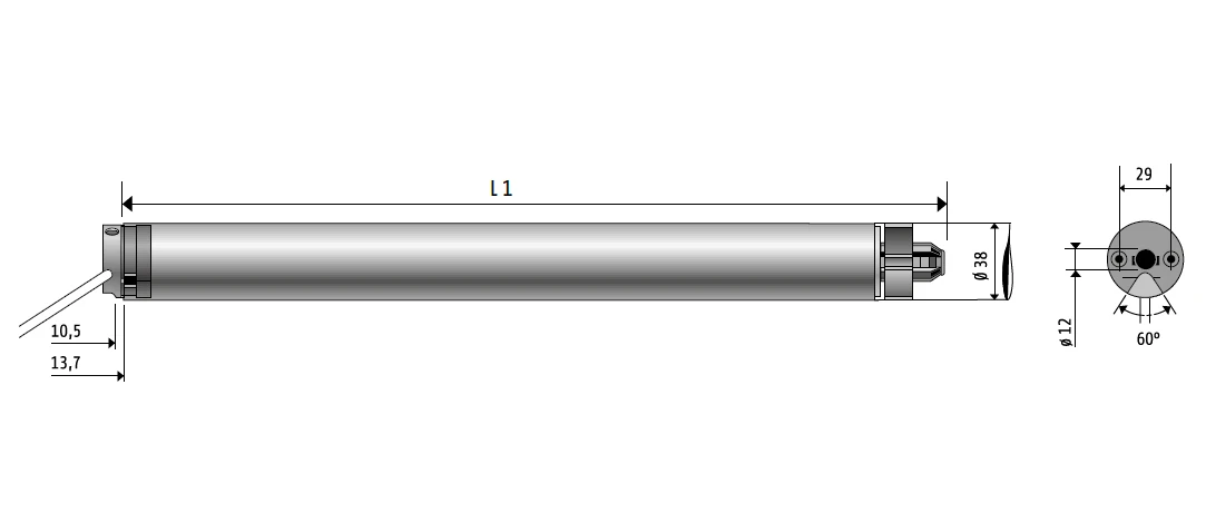Somfy LS 40 Lyra 1,3/55 Schnellläufer Rohrmotor #1000009