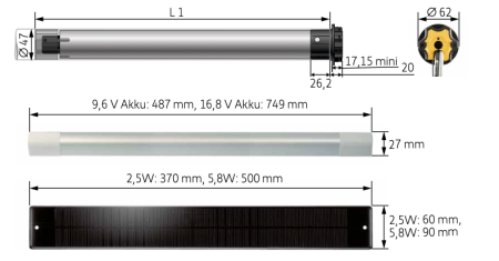Somfy RS100 Solar io 10/12 Kit Rollladenmotor #1245895