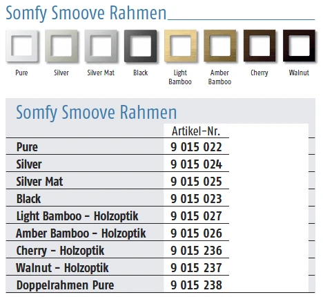Somfy Smoove A/M io 1-Kanal Funkwandsender #1811101 #1811102 #1811103