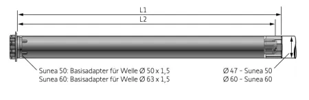 Somfy Sunea 50 io 50/12 Markisenmotor DS78 #1118193