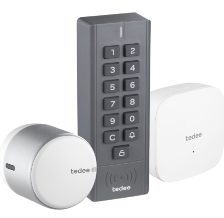 Tedee✓ Set GO Silber✓ Mit Keypad und Bridge✓ #838014✓ online kaufen✅