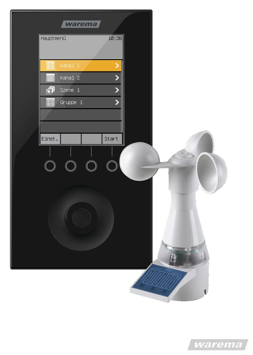 WAREMA Bundle Wisotronic 1-Kanal Steuerung inkl. Wetterstation multisense #1002840 #1002841