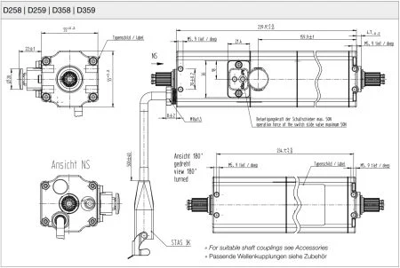 Dunker D259 6/26L Jalousiemotor 6Nm Ersatz für D249 WAREMA #2003924