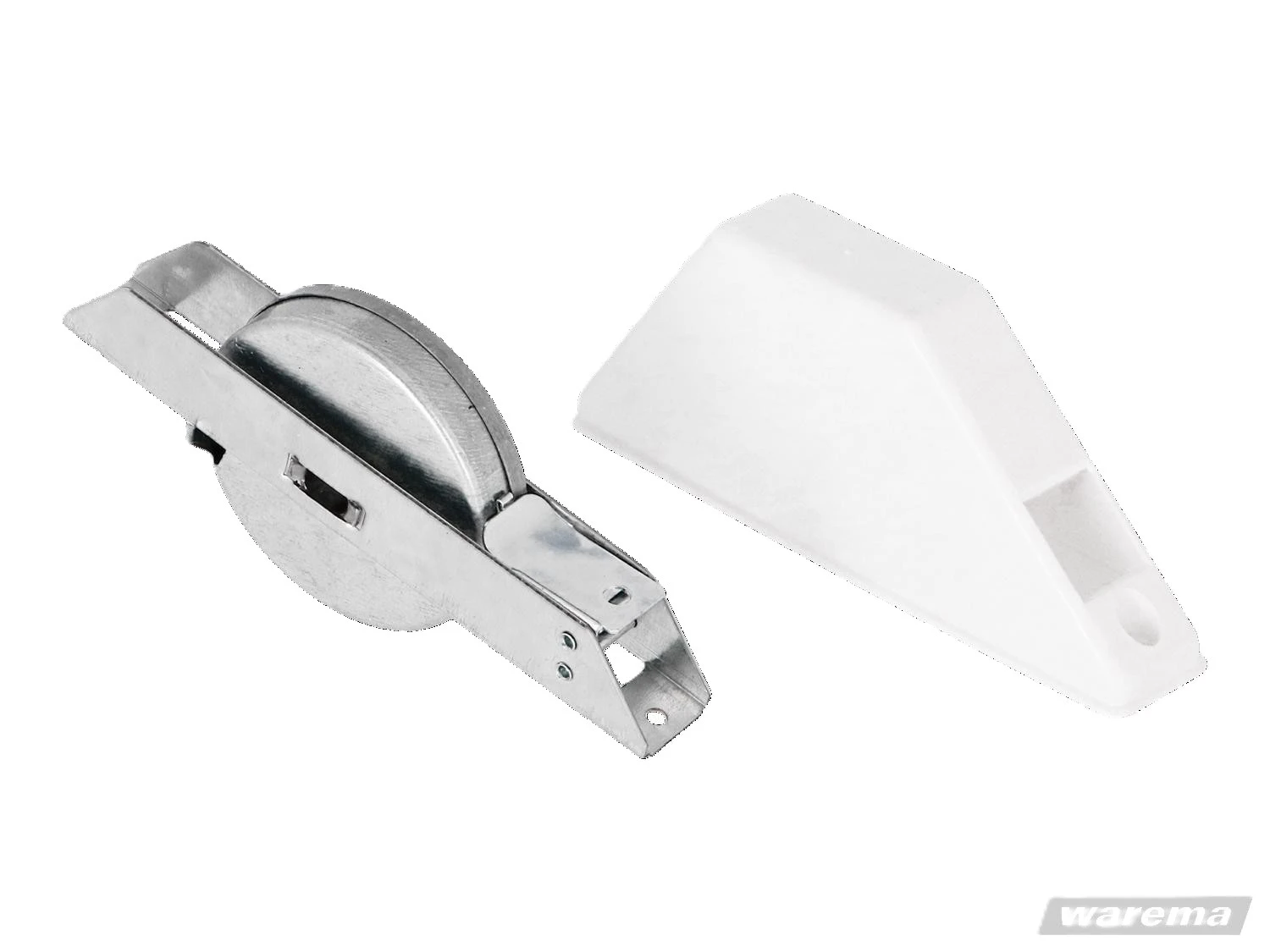 WAREMA Halbeinlass-Gurtwickler 14mm mini weiß mit 4500mm Gurtband grau #528013-2021339