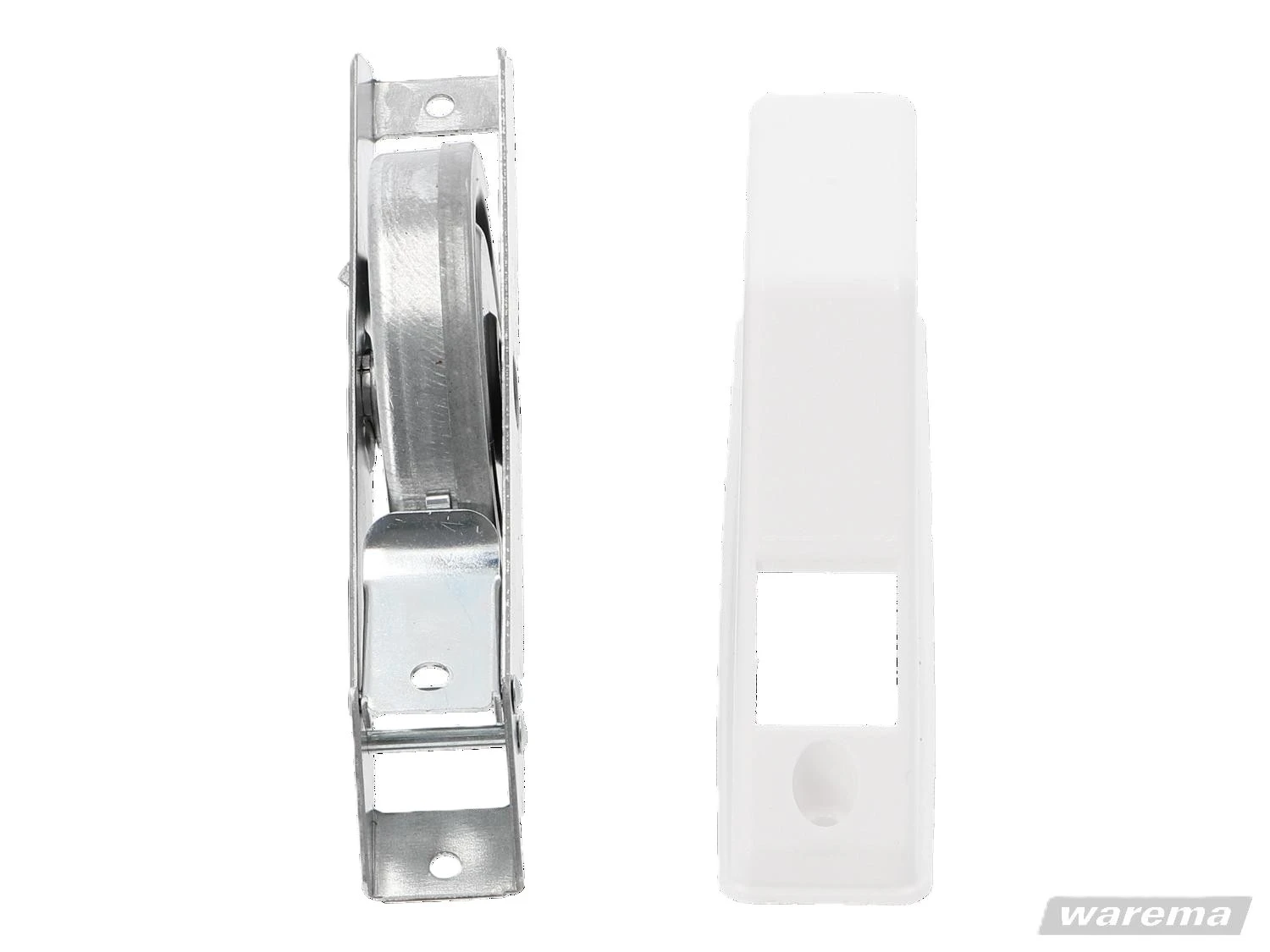 WAREMA Halbeinlass-Gurtwickler 14mm mini weiß mit 4500mm Gurtband grau #528013-2021339