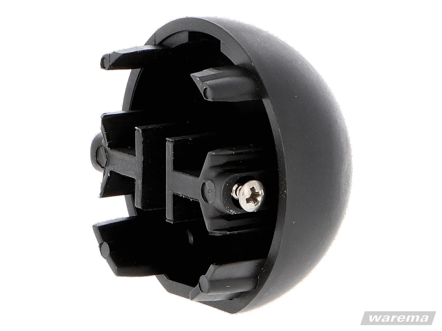 WAREMA ➤ Kappe halbrund für Führungsschienen Ø52mm, Typ 7 und Typ 8. Endverschluss für Basis-Raffstore und Fenster-System-Raffstore FSR, inklusive 2 Schrauben. Artikel 312211.
