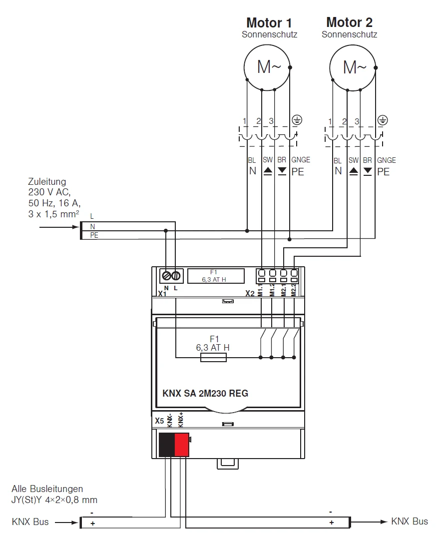 WAREMA KNX Sonnenschutzaktor SA 8M230 REG #2014576