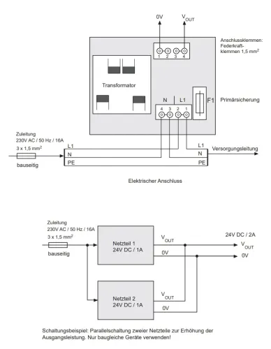 WAREMA Netzteil 24 V AC / 1,0 A Aufputz #629065