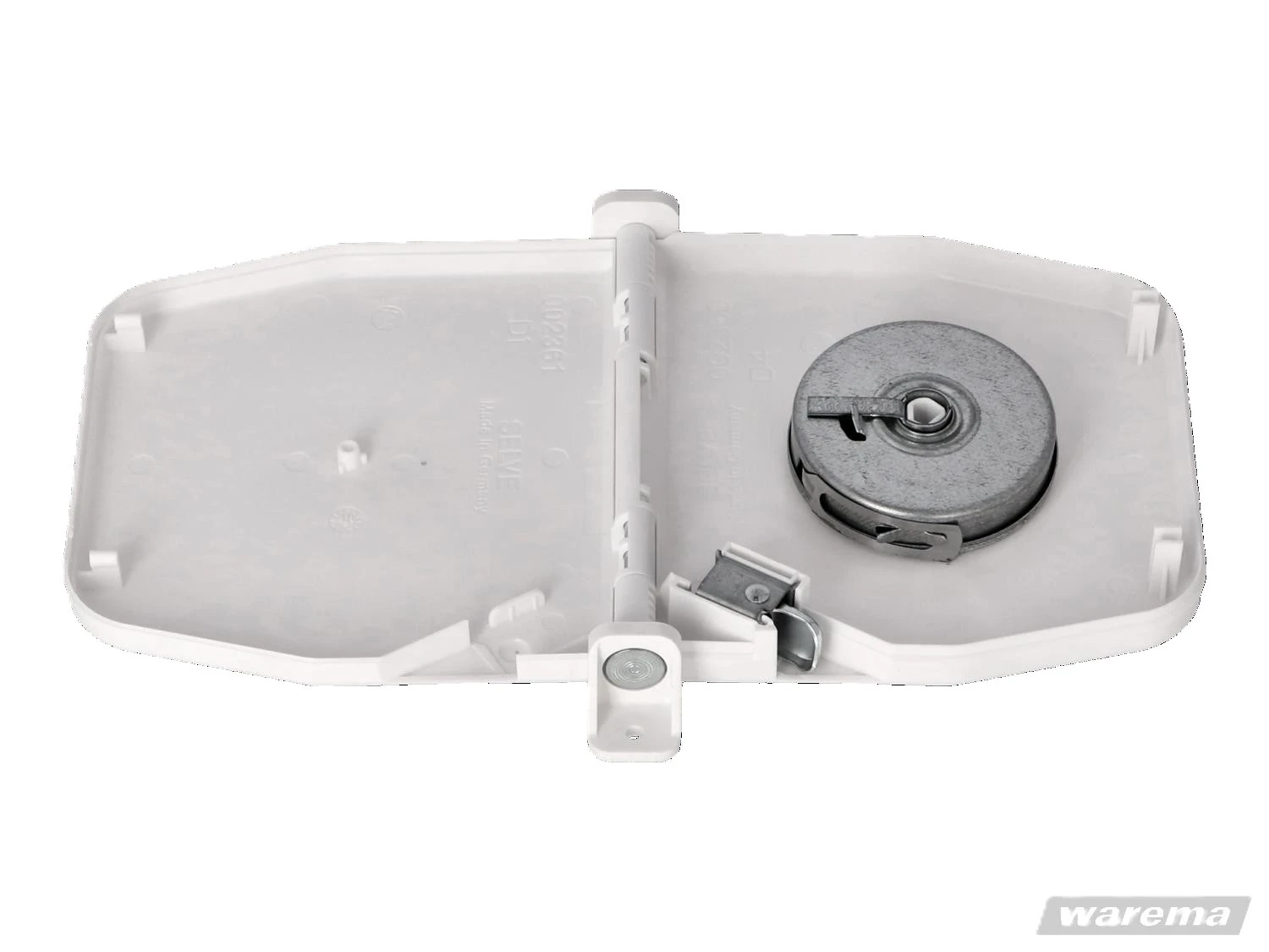 WAREMA Schwenkgurtwickler 14mm mini weiß mit 4500 mm Gurtband grau #528060-2021339