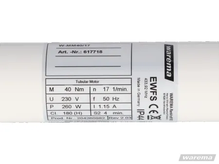 WAREMA W-MM 40/17 EWFS-Funk-Markisenmotor #617718