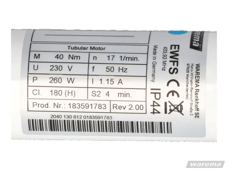 WAREMA W-MP 40/17 EWFS-Funk-Markisenmotor #617724