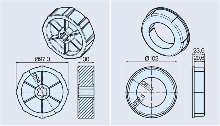 Becker ➤ Adapterset 102x2, Universal #49313001040 #49313000490✓ Online günstig kaufen✅