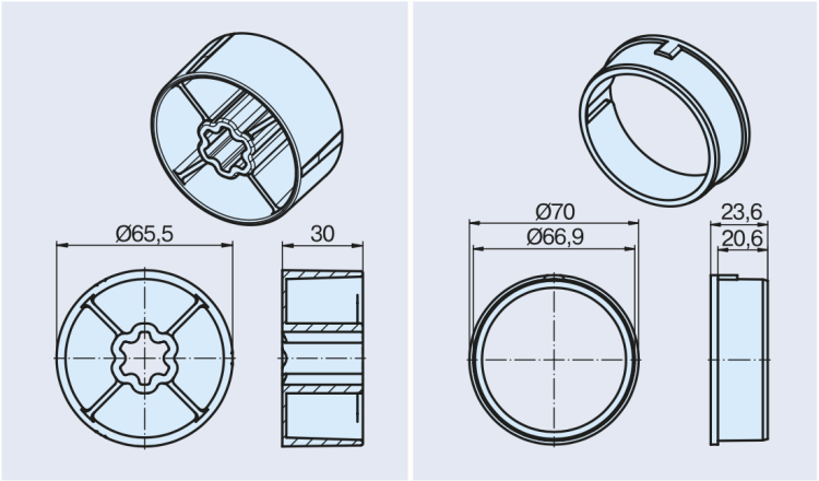 Becker ➤ Adapterset 70x1.5, Universal #49313000840 #49310507074✓ Online günstig kaufen✅