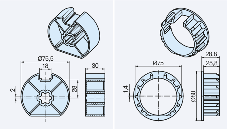 Becker Adapterset DW78 x 1 #49313000790 #49312107070