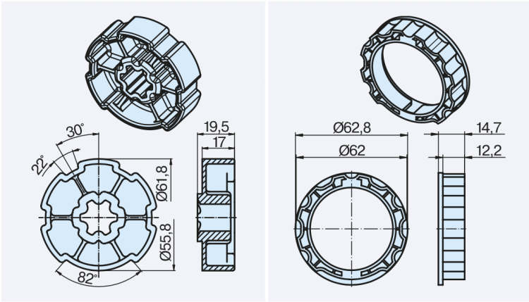 Becker Adapterset, E65 #49303000470 #49300407072 #49303001020